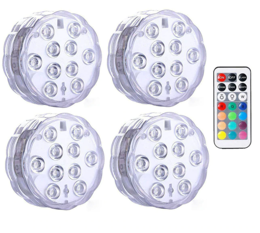 LEDFantasy™ - Change Any Backyard From 'Meh' To 'Wow' - IP68 Waterproof 16 Color Submersible LED Lights